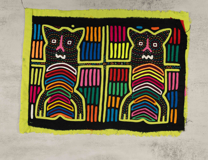 Rainbow And Chartreuse Kitty Cat Mola