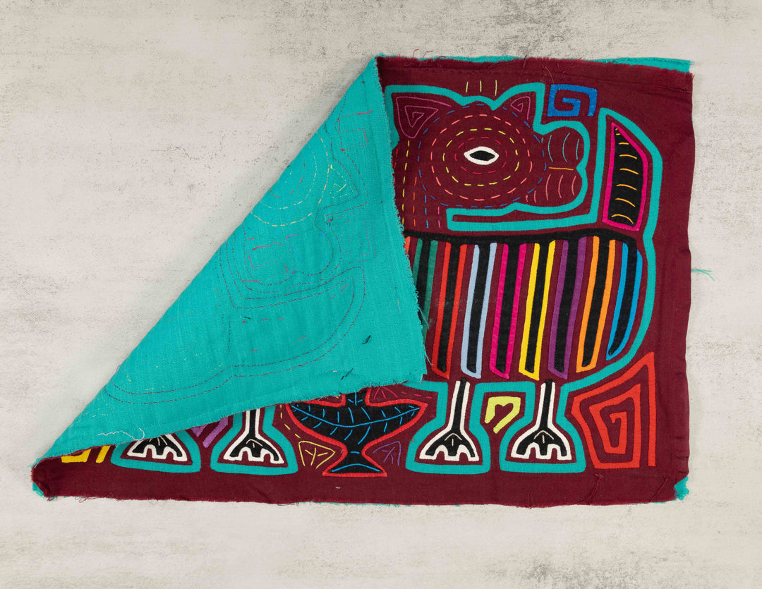 Burgundy And Turquoise Tale Of Two Tails Mola