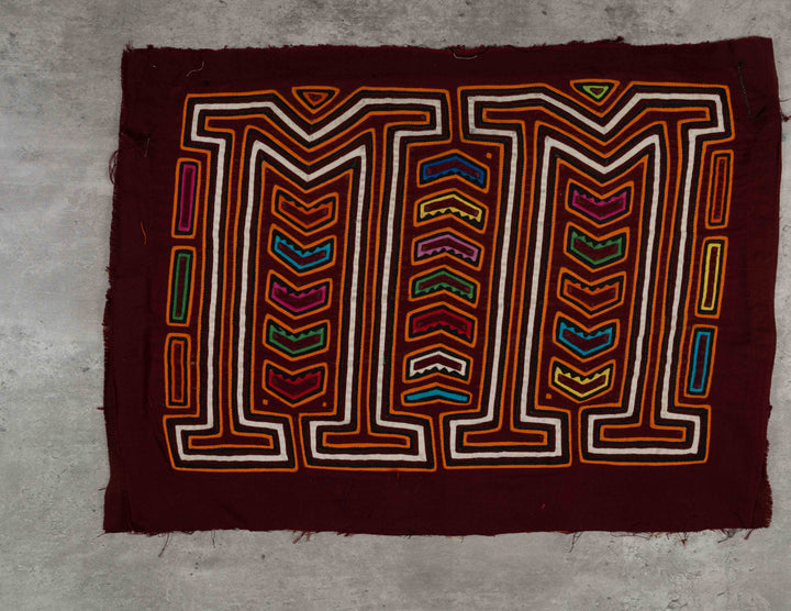 Maroon Orange And White Ladder To Heaven Mola