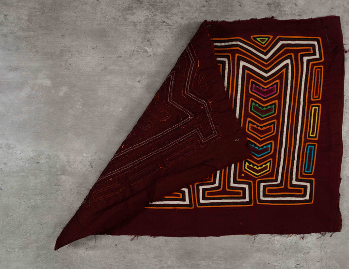 Maroon Orange And White Ladder To Heaven Mola