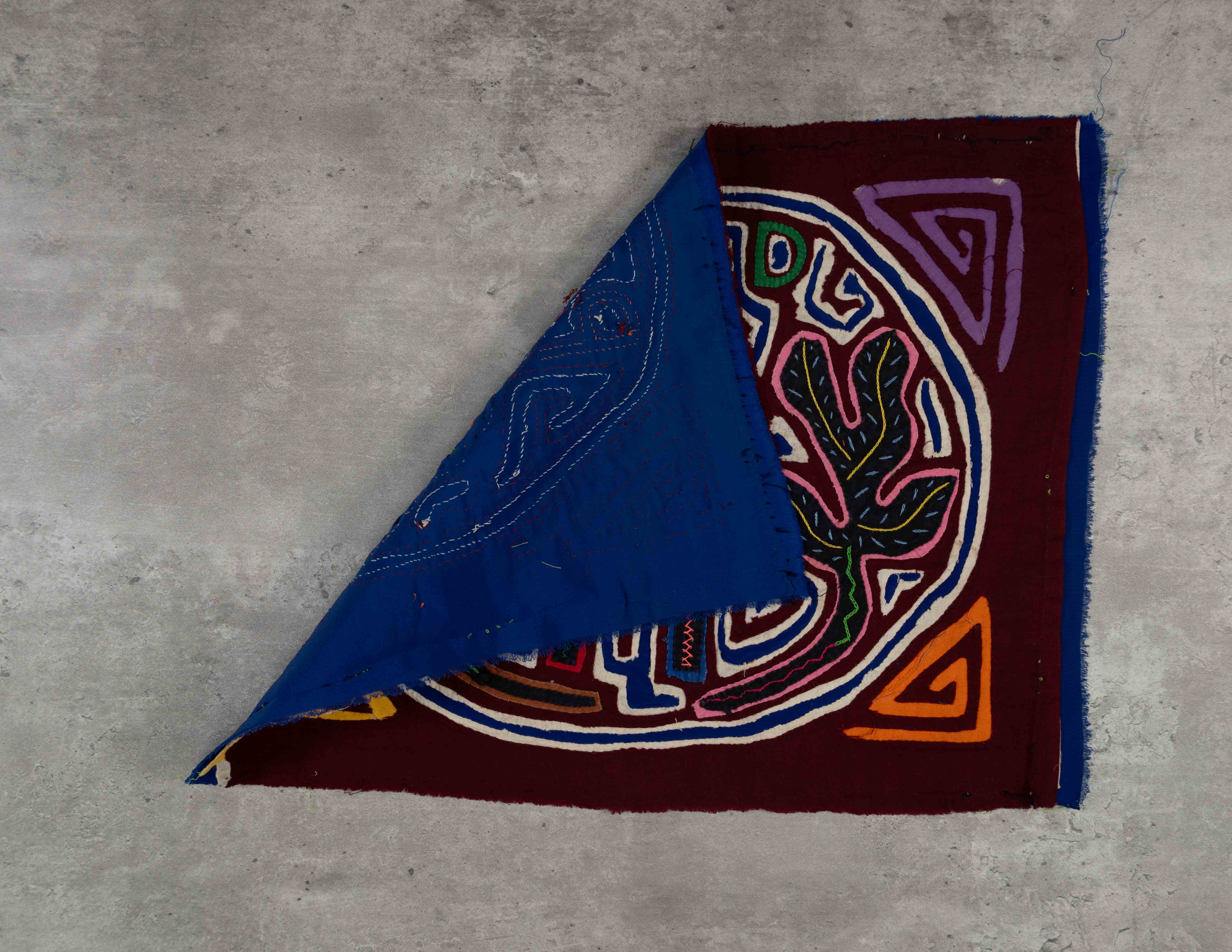 Burgundy Blue And White Political Expression Mola