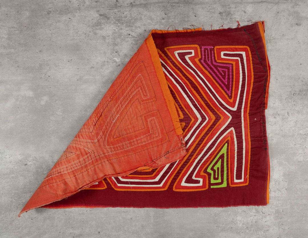 Maroon Orange And White Arrowhead Mola