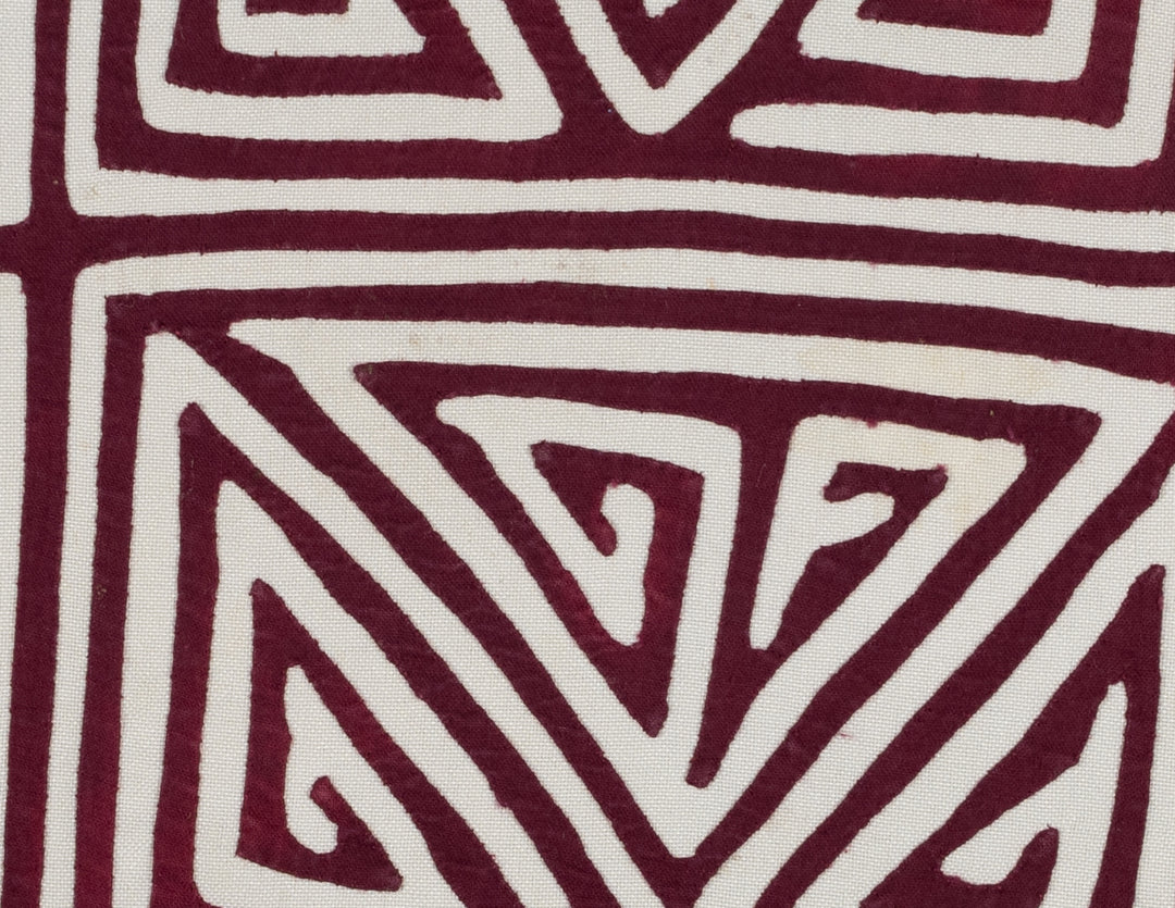 Maroon And White Classic Design Mola