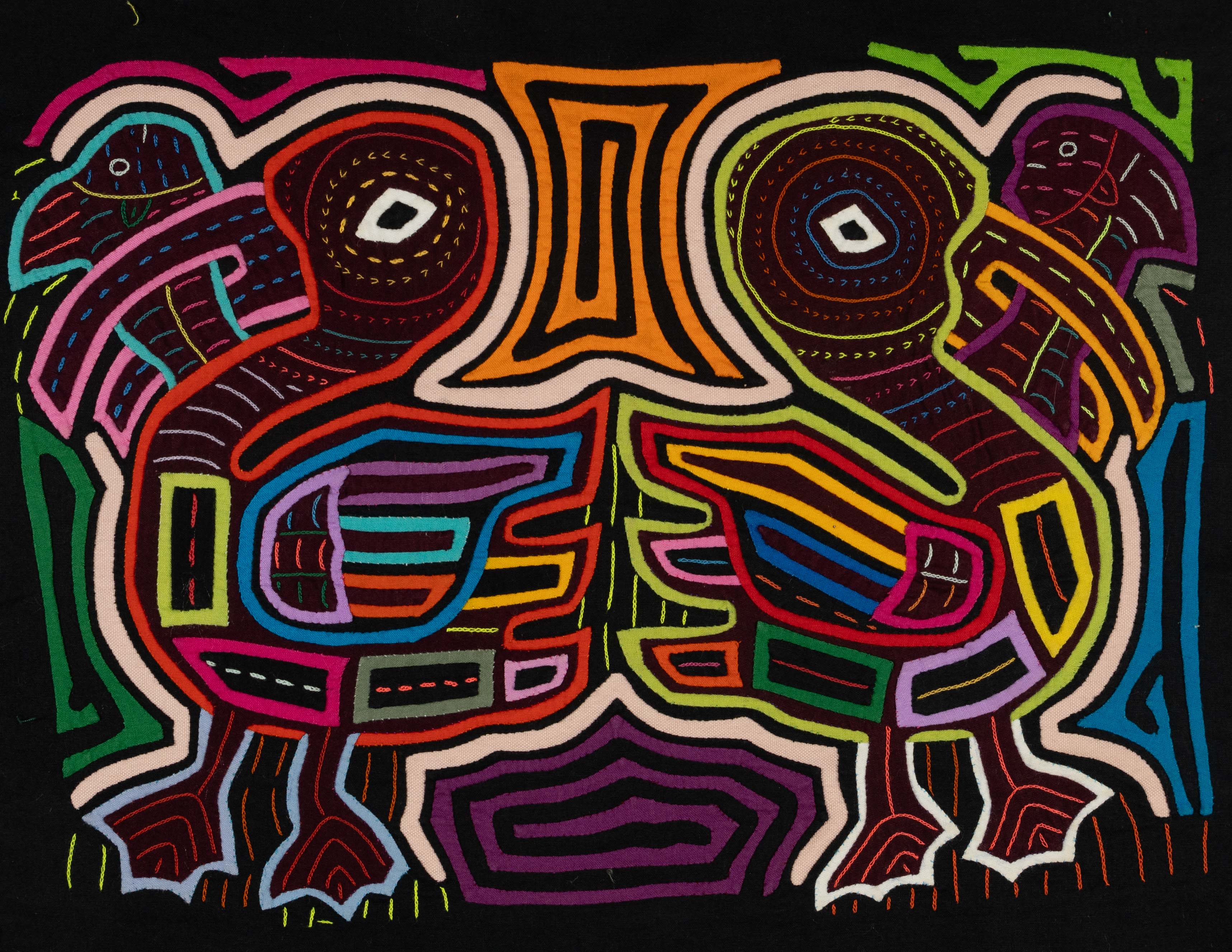 Prancing Bird Multi-Color Prancing Pelican Bird With Fish Mola – TraderBrock