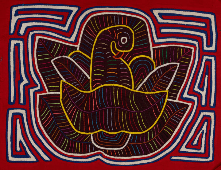 Red White And Blue Coy Swan In Flower Mola