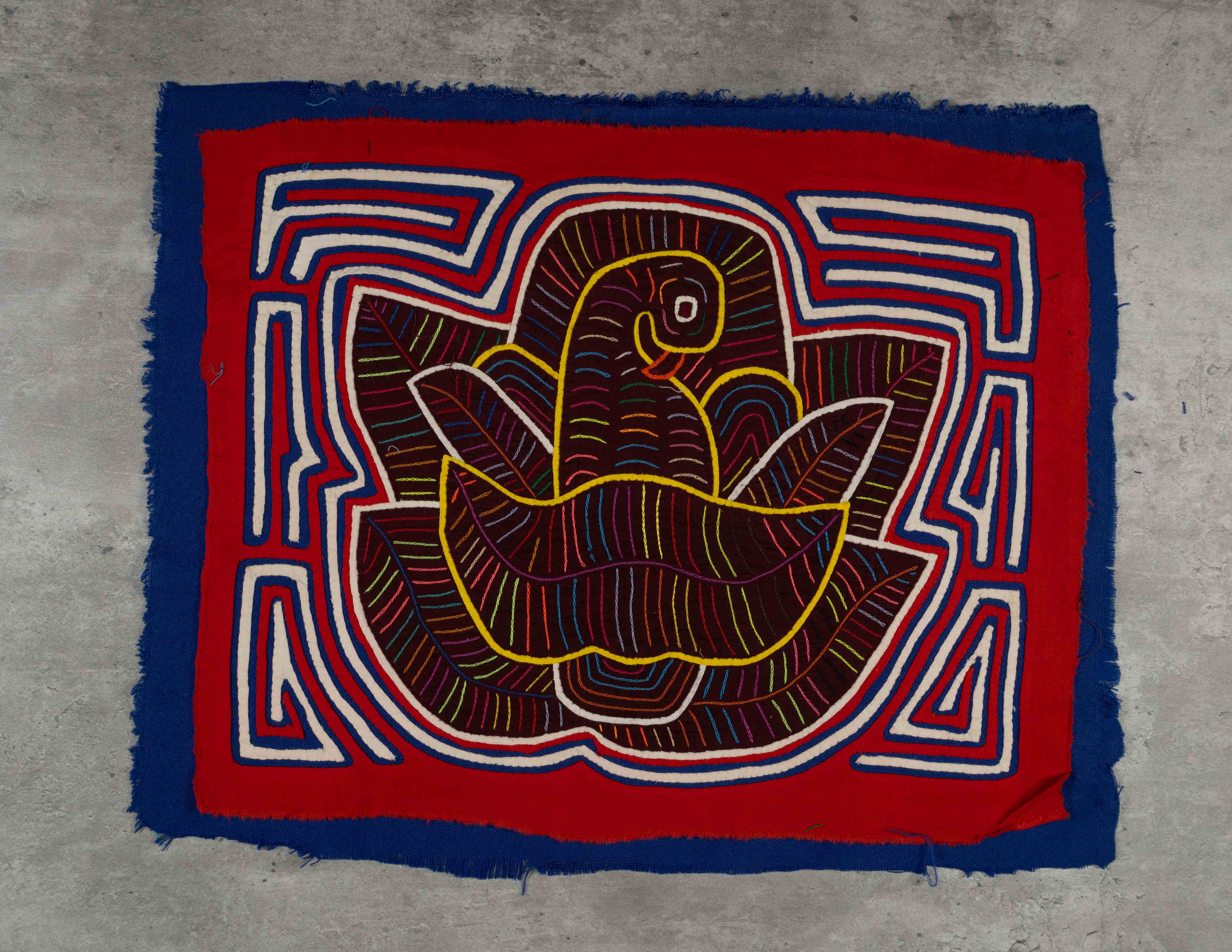 Red White And Blue Coy Swan In Flower Mola