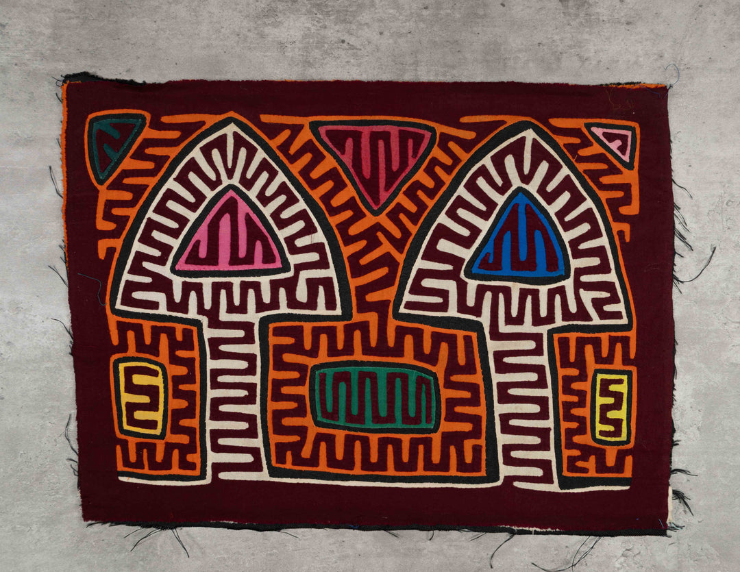 Maroon And Orange Arrow Heads Mola