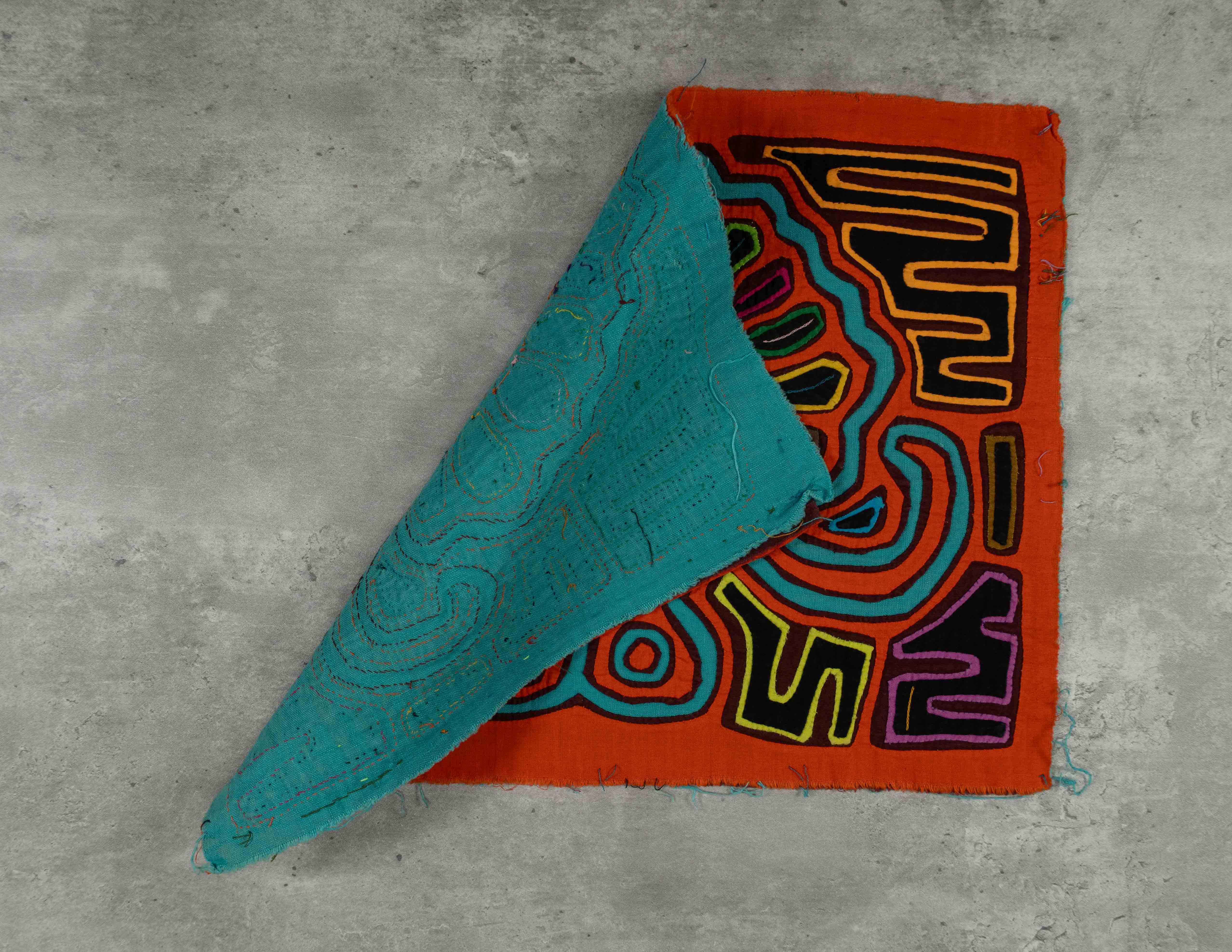 Orange And Turquoise Peacock Fan Tail Mola