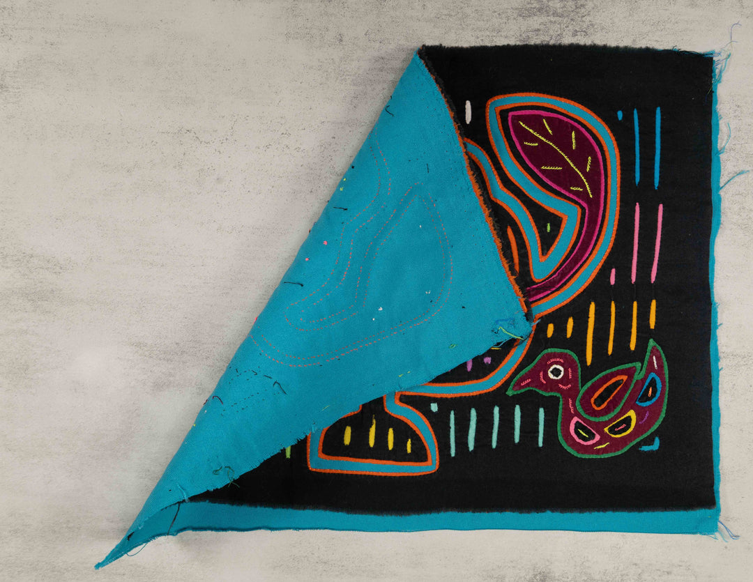 Black Orange And Turquoise Family Affair Bird Mola