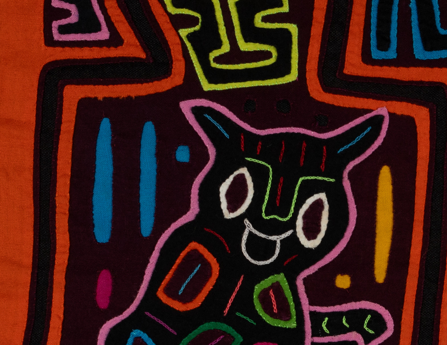 Orange Pink And Blue Kitty Cat Mola