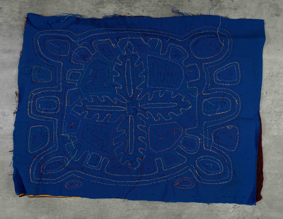 Blue And Gold Classic Design Kuna Mola