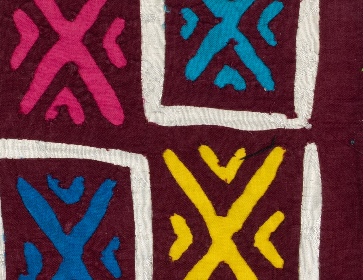 Maroon And Silver X Marks The Spot Mola