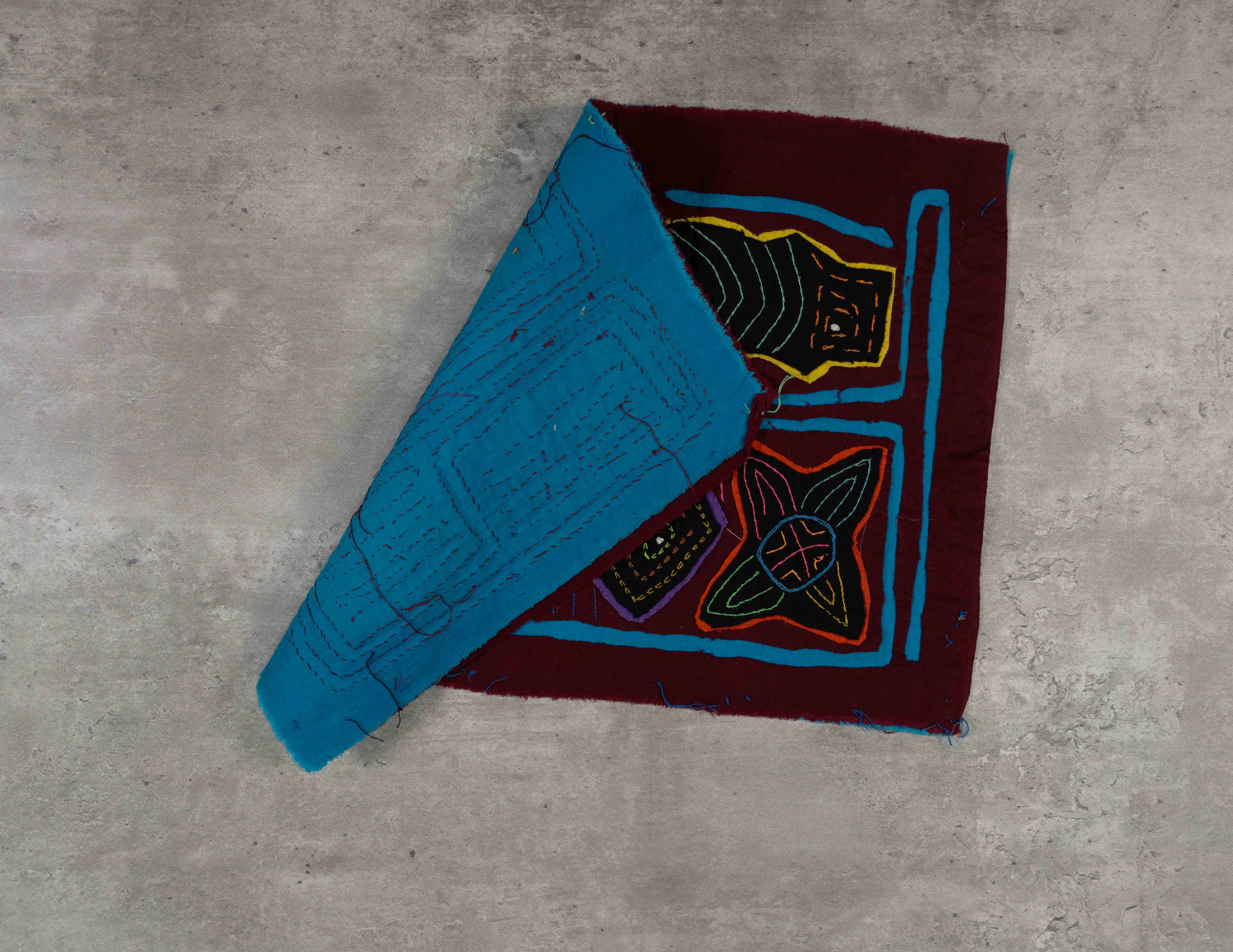 Burgundy And Turquoise Classic Mola
