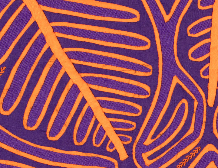 Purple And Neon Orange Palm Frond And Star Mola