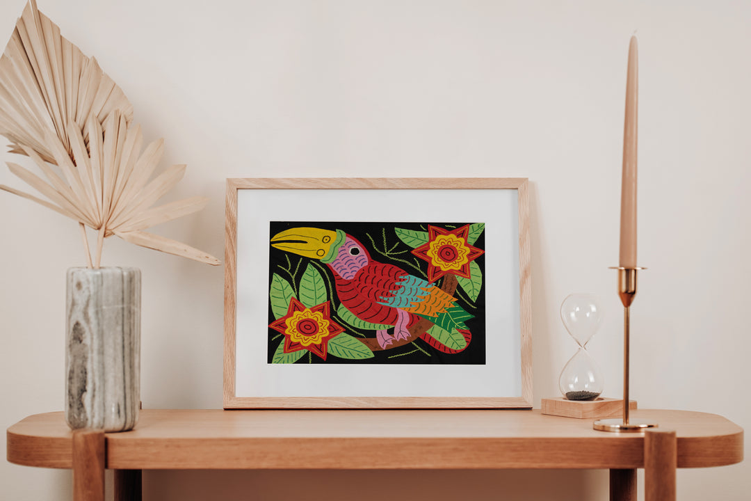 Rainforest Multi-Color Toucan Parrot Bird Mola