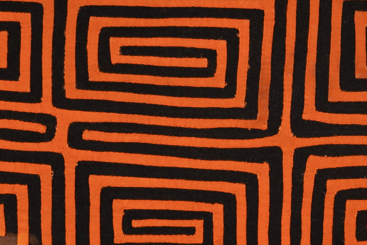 Vintage Black And Orange Mola