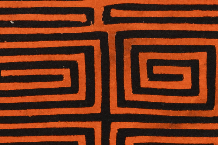 Vintage Black And Orange Mola