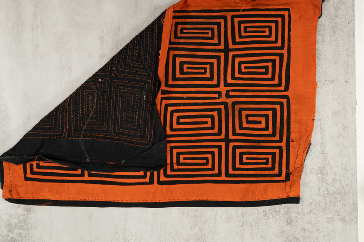 Vintage Black And Orange Mola