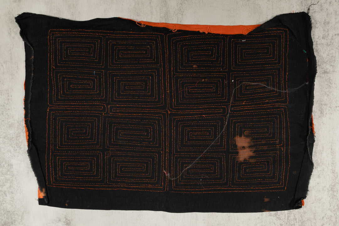 Vintage Black And Orange Mola