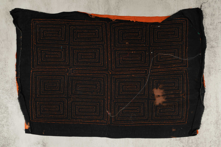 Vintage Black And Orange Mola