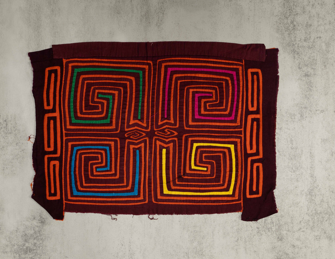 Vintage Maroon And Orange Classic Design Mola
