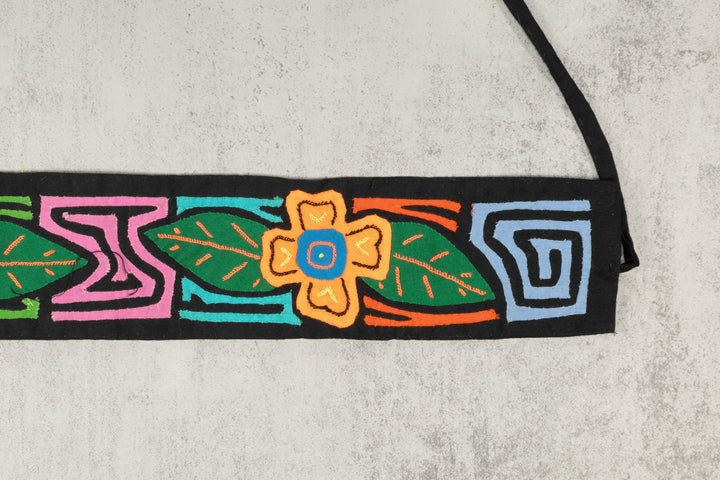 Panama Mola Headband Geometric Flowers