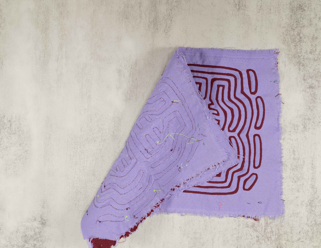 Purple And Maroon Classic Design Mola