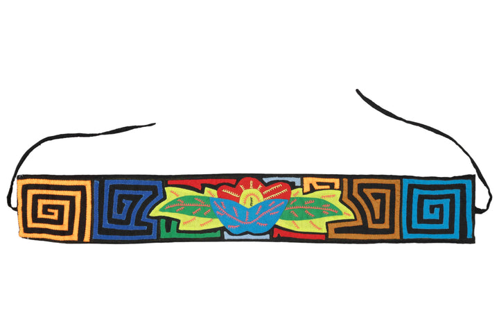 Panama Mola Headband Blue Flower