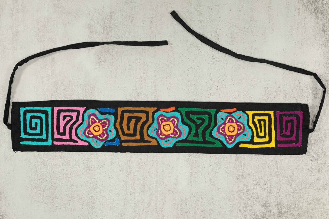 Panama Mola Headband Triple Flowers