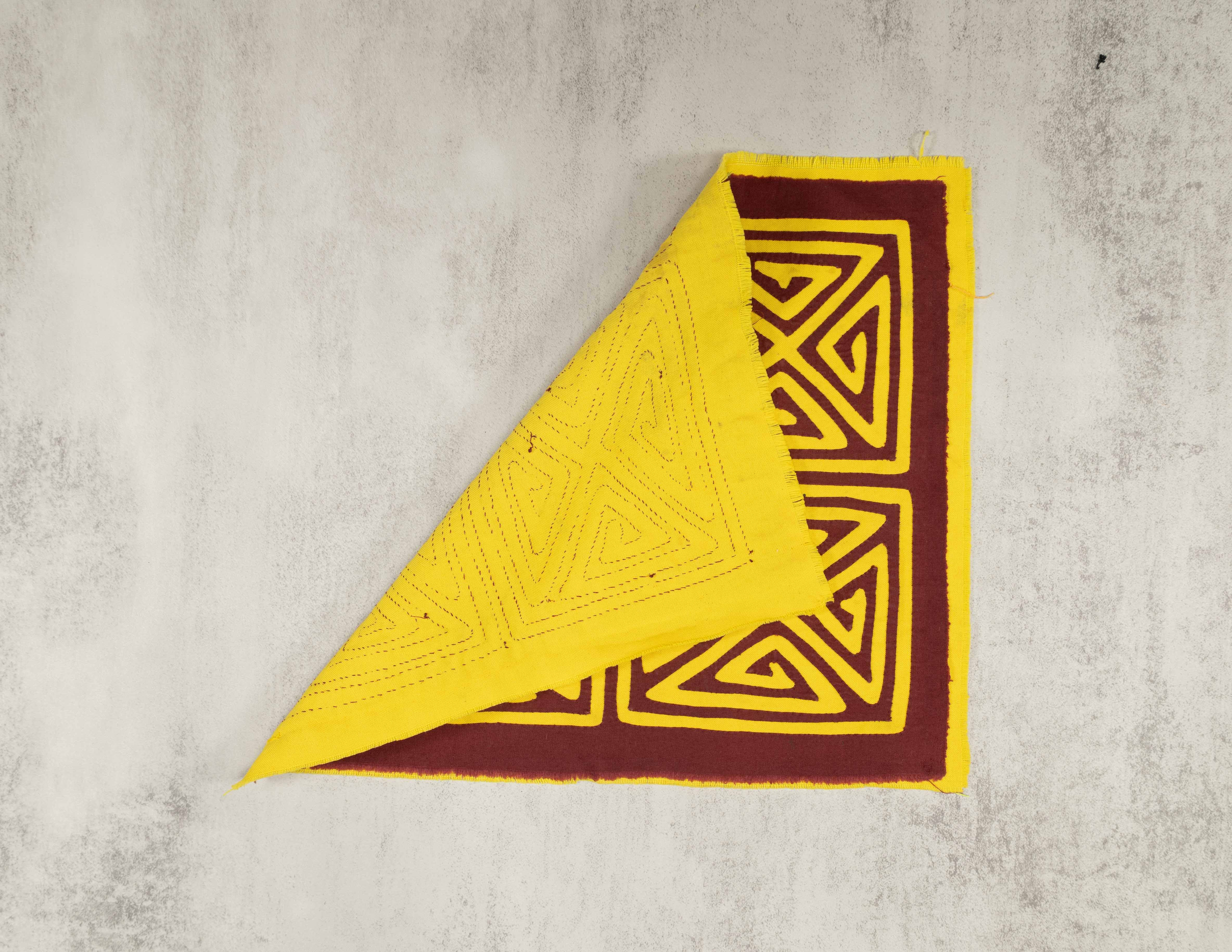 Maroon And Yellow Classic Design Mola