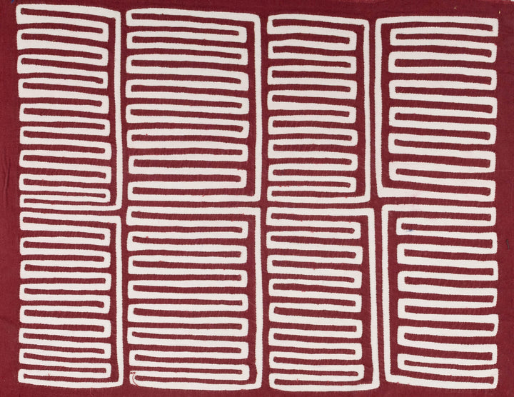 Burgundy And White Washboard Mola