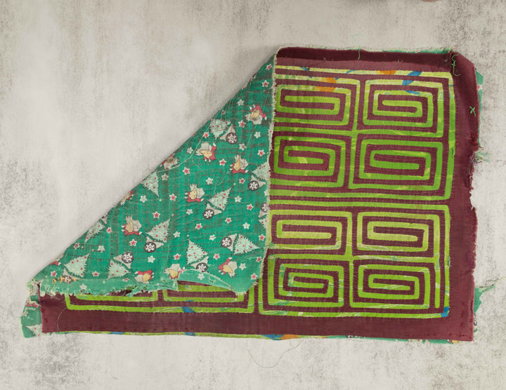 Vintage Maroon And Green Classic design Mola