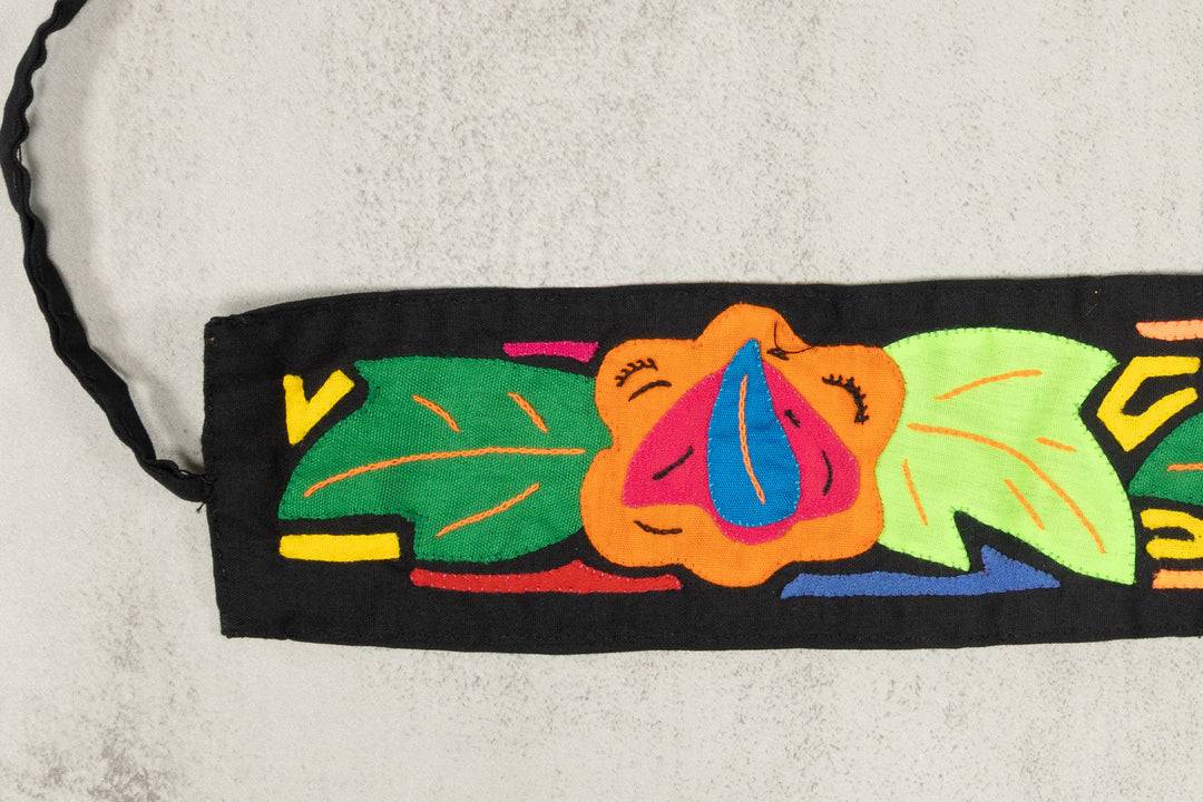 Panama Mola Headband Orange Flower