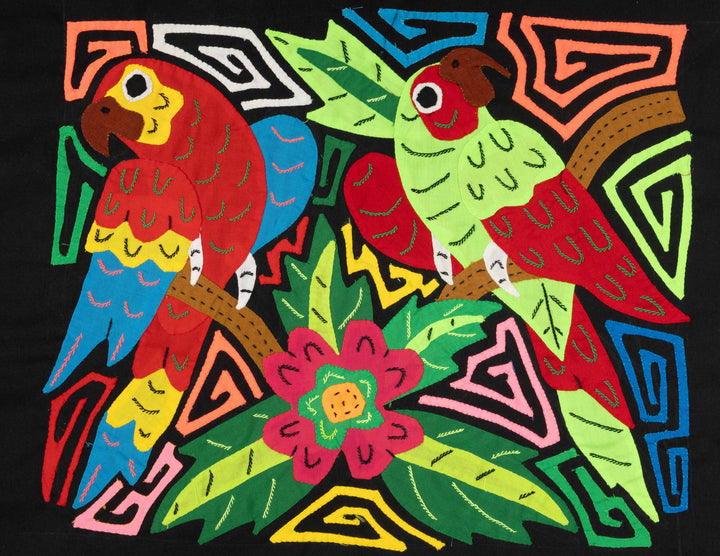 Two Green And Red Macaw Parrot Bird Mola