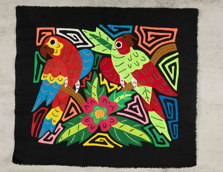 Two Green And Red Macaw Parrot Bird Mola