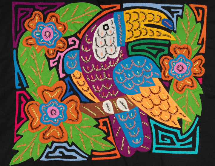 Purple Blue And Gold Toucan Parrot Bird Mola