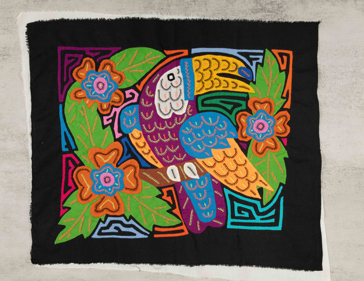 Purple Blue And Gold Toucan Parrot Bird Mola