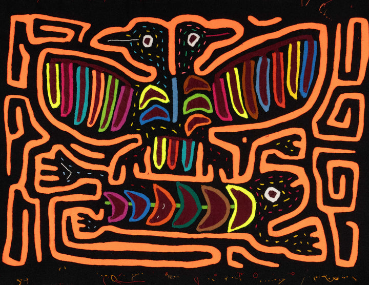 Black And Neon Orange Optical Illusion Kingfisher Mola