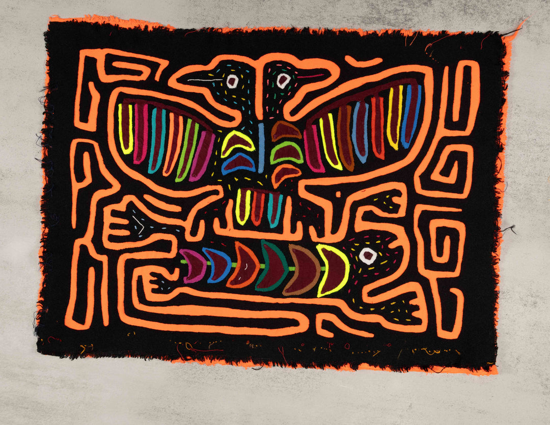 Black And Neon Orange Optical Illusion Kingfisher Mola