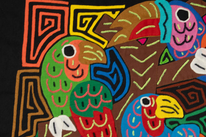 Three Parrot Toucan Mola