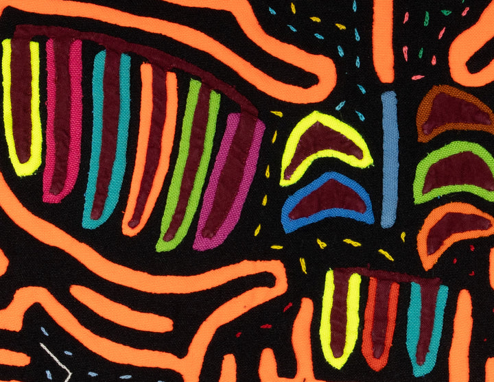 Black And Neon Orange Optical Illusion Kingfisher Mola