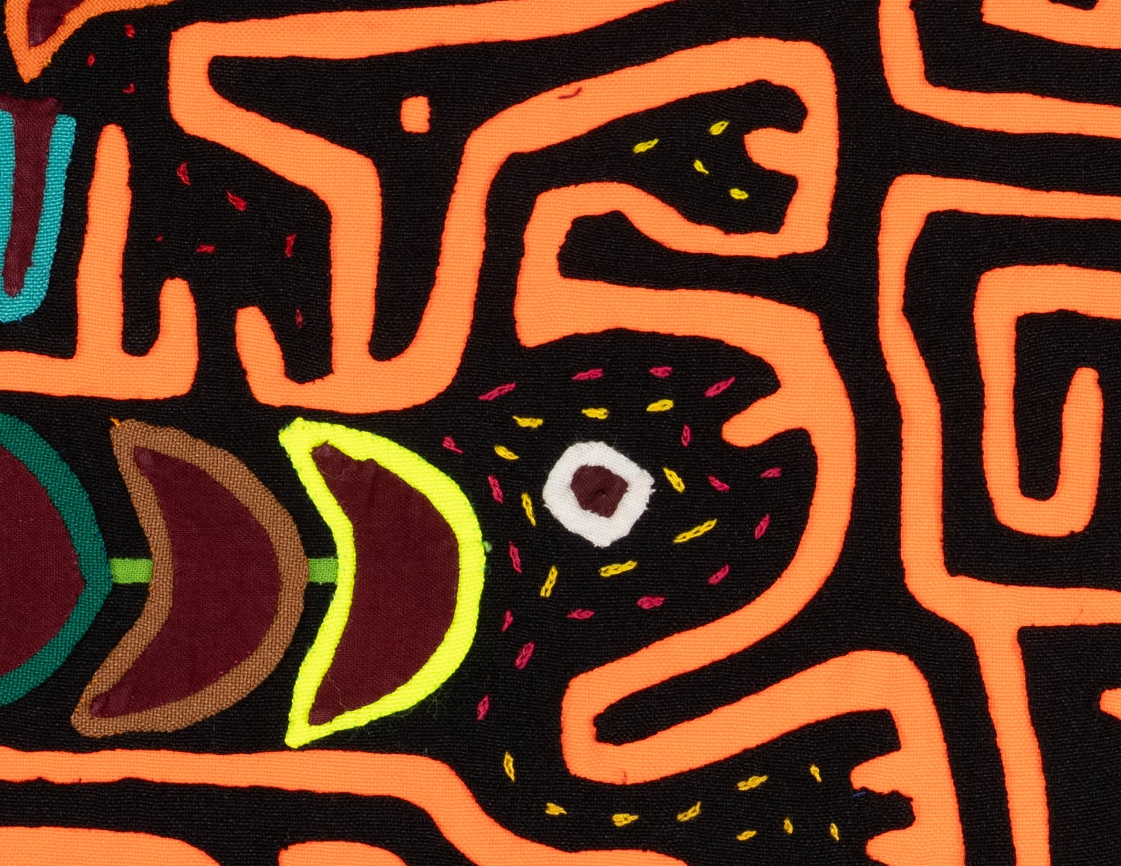 Black And Neon Orange Optical Illusion Kingfisher Mola