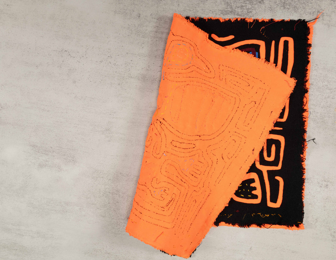Black And Neon Orange Optical Illusion Kingfisher Mola