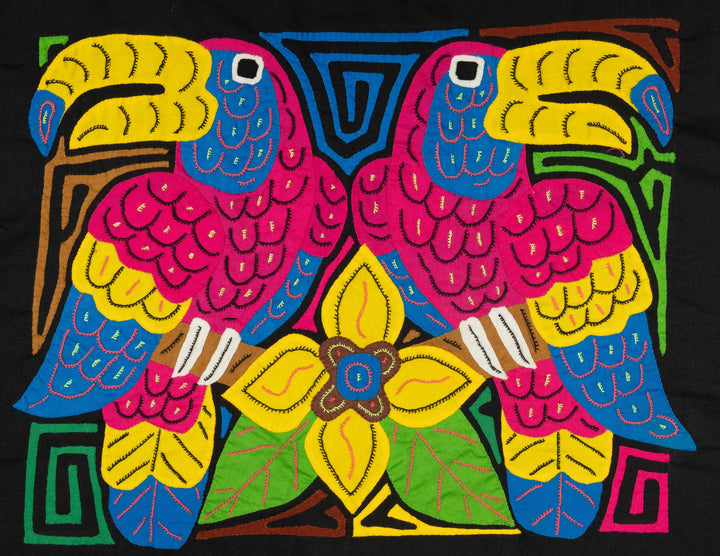 Two Multi-Color Toucan Parrot Bird Mola