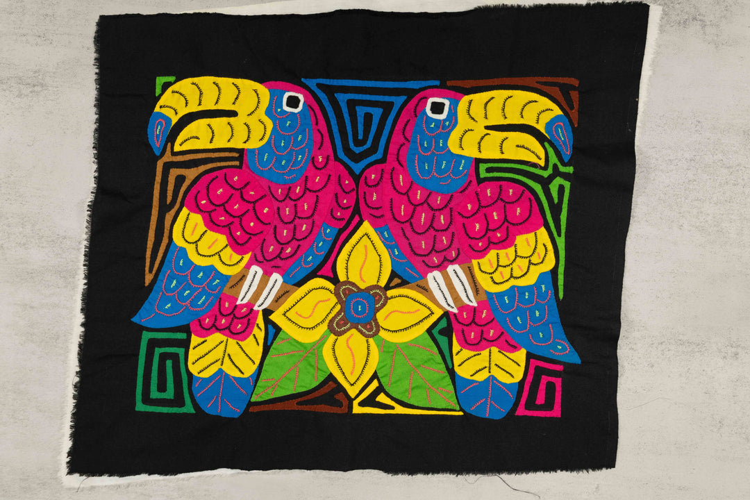 Two Multi-Color Toucan Parrot Bird Mola