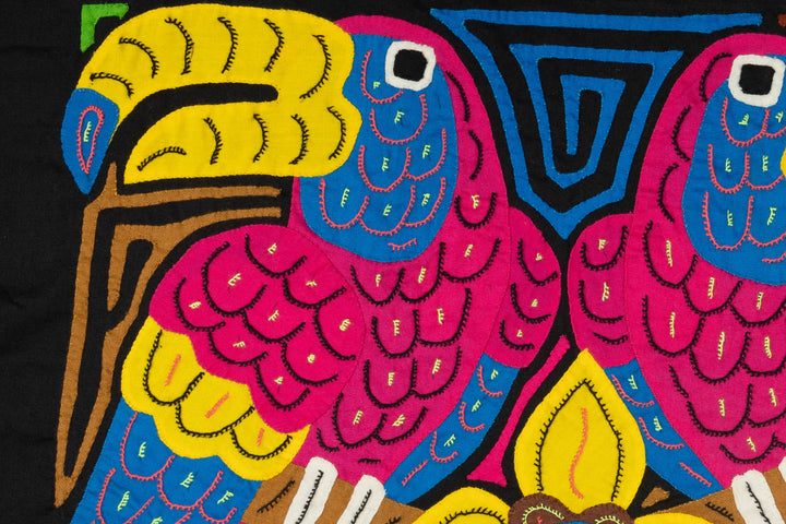 Two Multi-Color Toucan Parrot Bird Mola