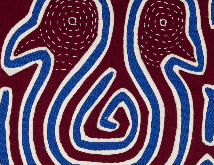 Burgundy Blue And White Dancing Emus Mola