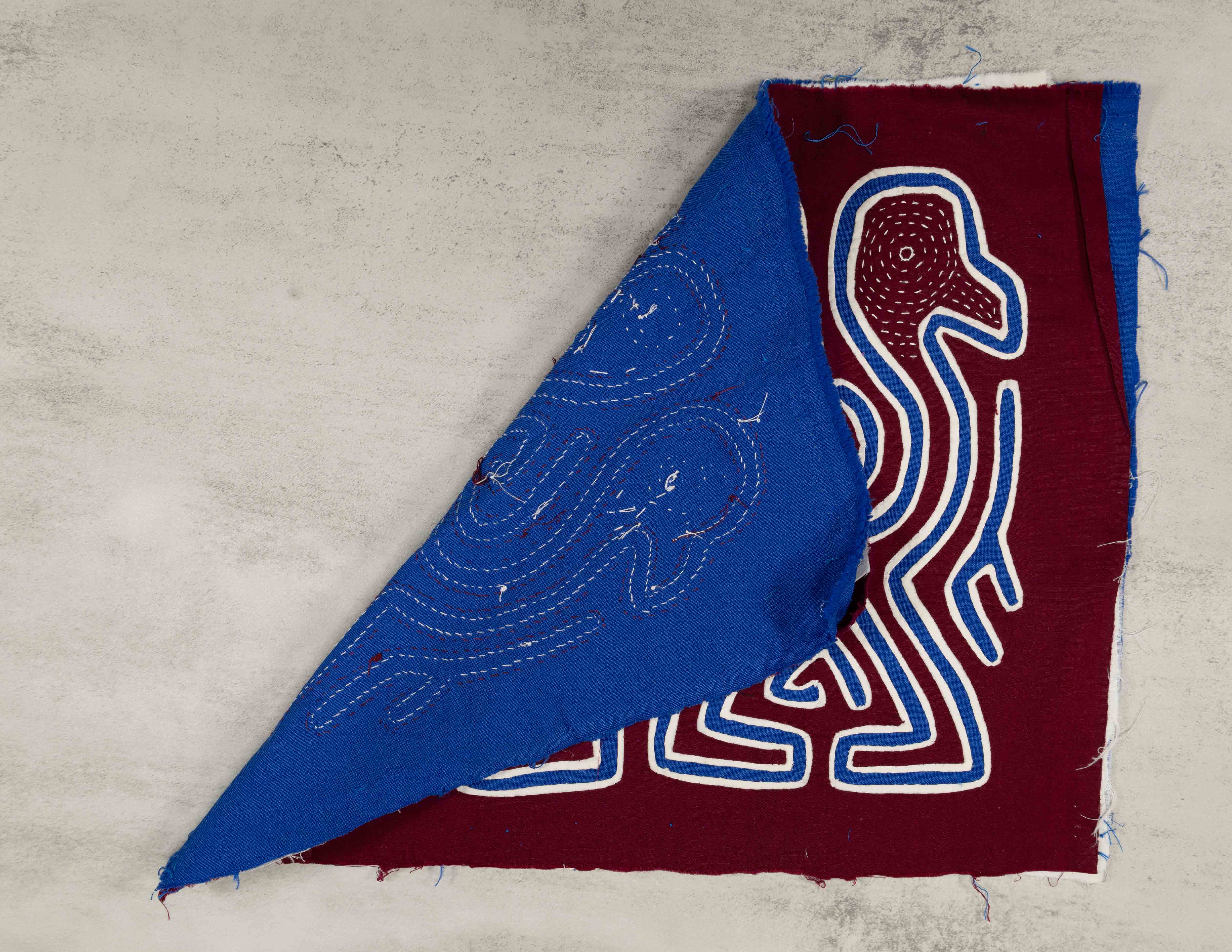 Burgundy Blue And White Dancing Emus Mola