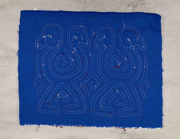 Burgundy Blue And White Dancing Emus Mola