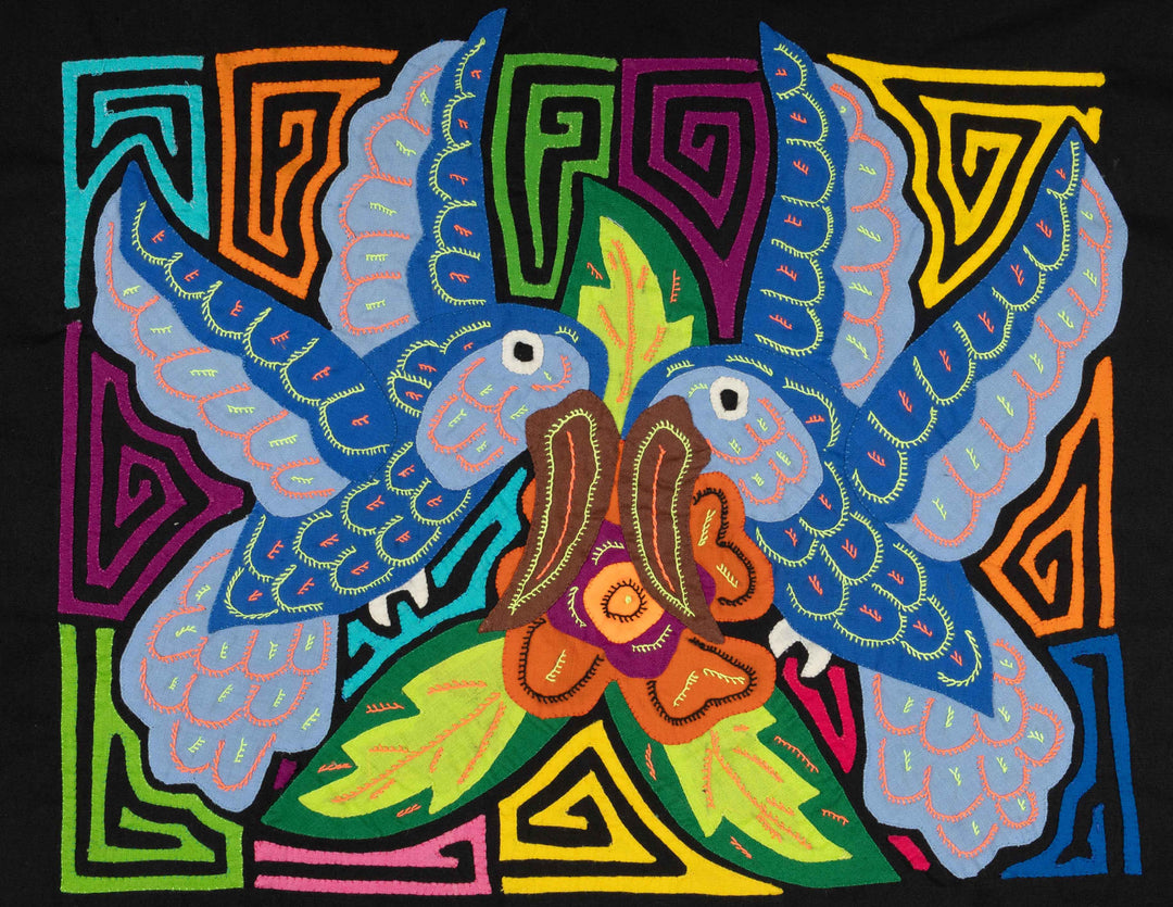 Two Blue Hummingbird Bird Mola